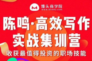 【写作教学】陈鸣《高效写作实战集训营》视频MP4[MP4][334.34MB][百度网盘下载 ]