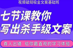 【写作教学《七节课教你写出杀手级文案》[MP4/PDF][百度网盘下载]