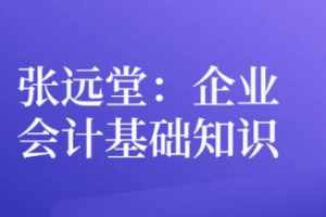张远堂《企业会计基础知识详解》[MP4][4.53GB]][百度网盘下载]