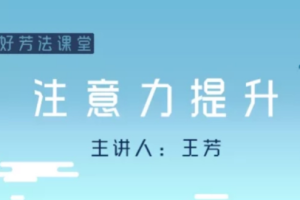 《王芳注意力课程》音频[MP3][54MB][百度网盘下载]
