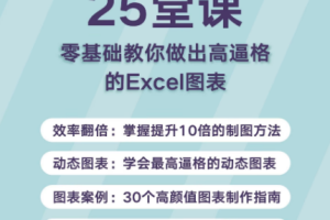 《25堂课零基础教你做出高逼格的Excel图表》视频课程合集(带资料包)[MP4][1.62GB][百度网盘下载]