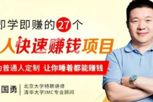 朱国勇的“懒人”快速赚钱方法【完结】[百度网盘下载]