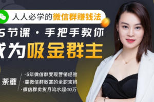 人人必学的微信群赚钱法（完结）[百度网盘下载]