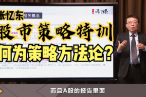 《股市策略特训· 张忆东大师课》视频带课件[MP4/PDF][1.56GB][百度网盘下载]