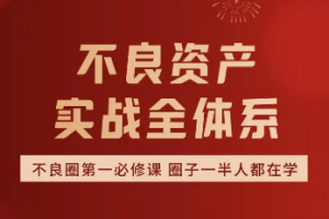 不良资产全体系视频课程[MP4][2.47GB][百度网盘下载]