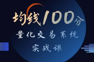 均线100分：量化交易系统实战课视频[MP4][7.43GB][百度网盘下载]