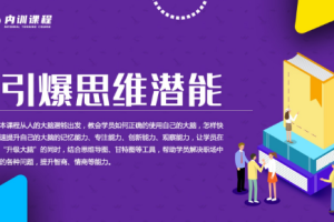 《引爆思维潜能》课程[MP4/PDF][1.11GB][百度网盘下载]