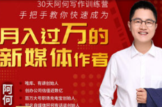 《30天阿何写作训练营，手把手教你快速成为月入过万的新媒体作者》（完结）[MP4][1.25GB]][百度网盘下载]
