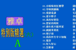 音乐专辑碟[群星 – 雅卓6][LD转DVD][KTV][2DVDNRG][6.05G+6.20G][百度网盘下载]