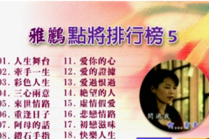音乐专辑碟[群星 – 雅鹂点将排行榜5][KTV][DVDNRG][4.12G][百度网盘下载]